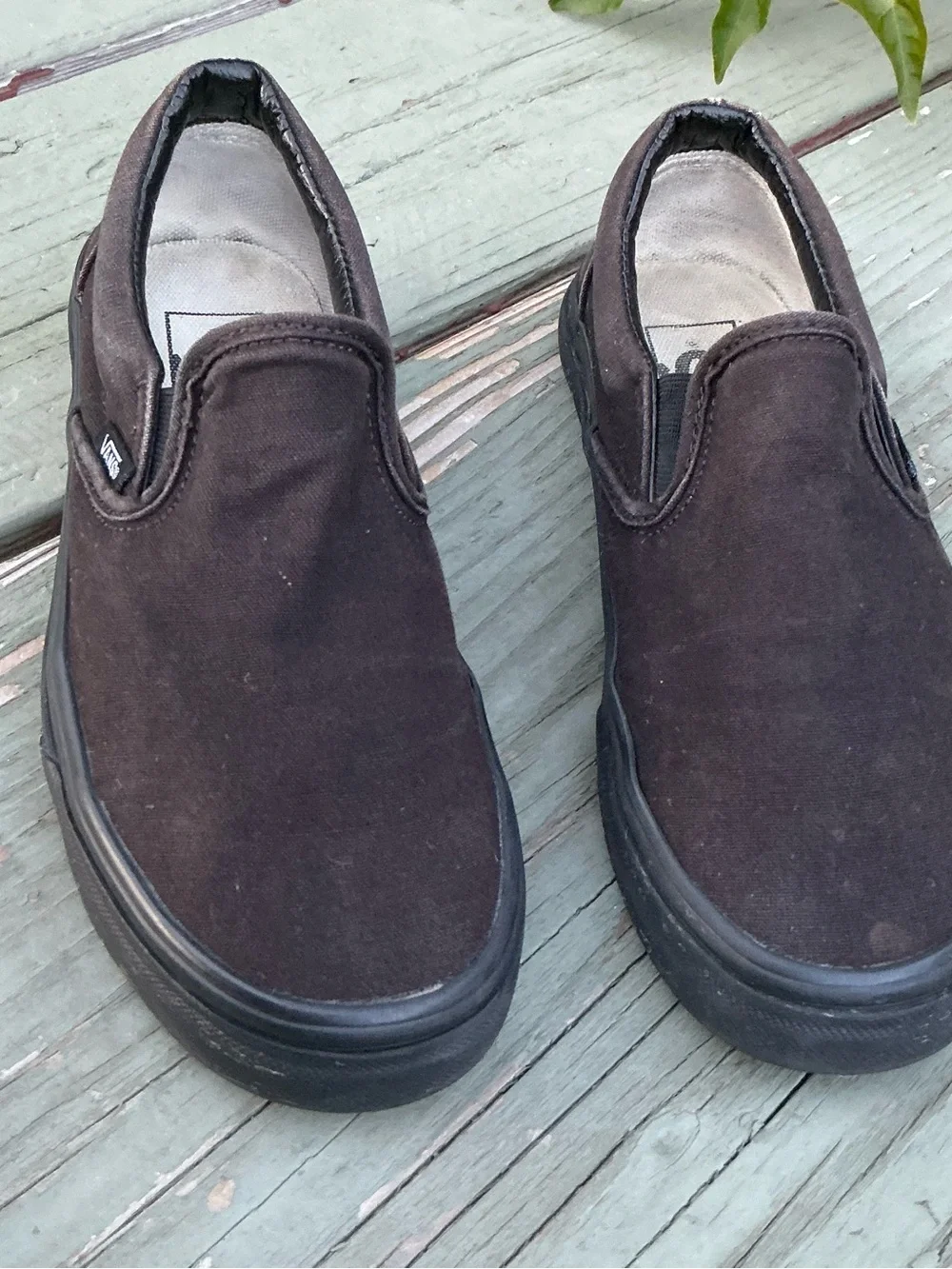 Vans Slip-On Canvas Loafers in Black